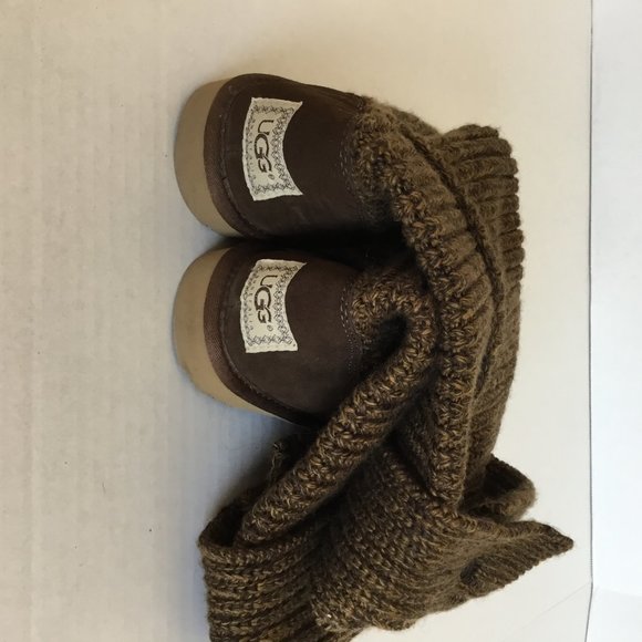 Ugg Brown Sweater Boot Size 7 - Picture 3 of 7